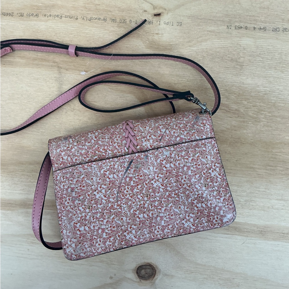 Patriricia Nash Floral Pink Crossbody Bag with Braided Accent - Picture 3 of 5